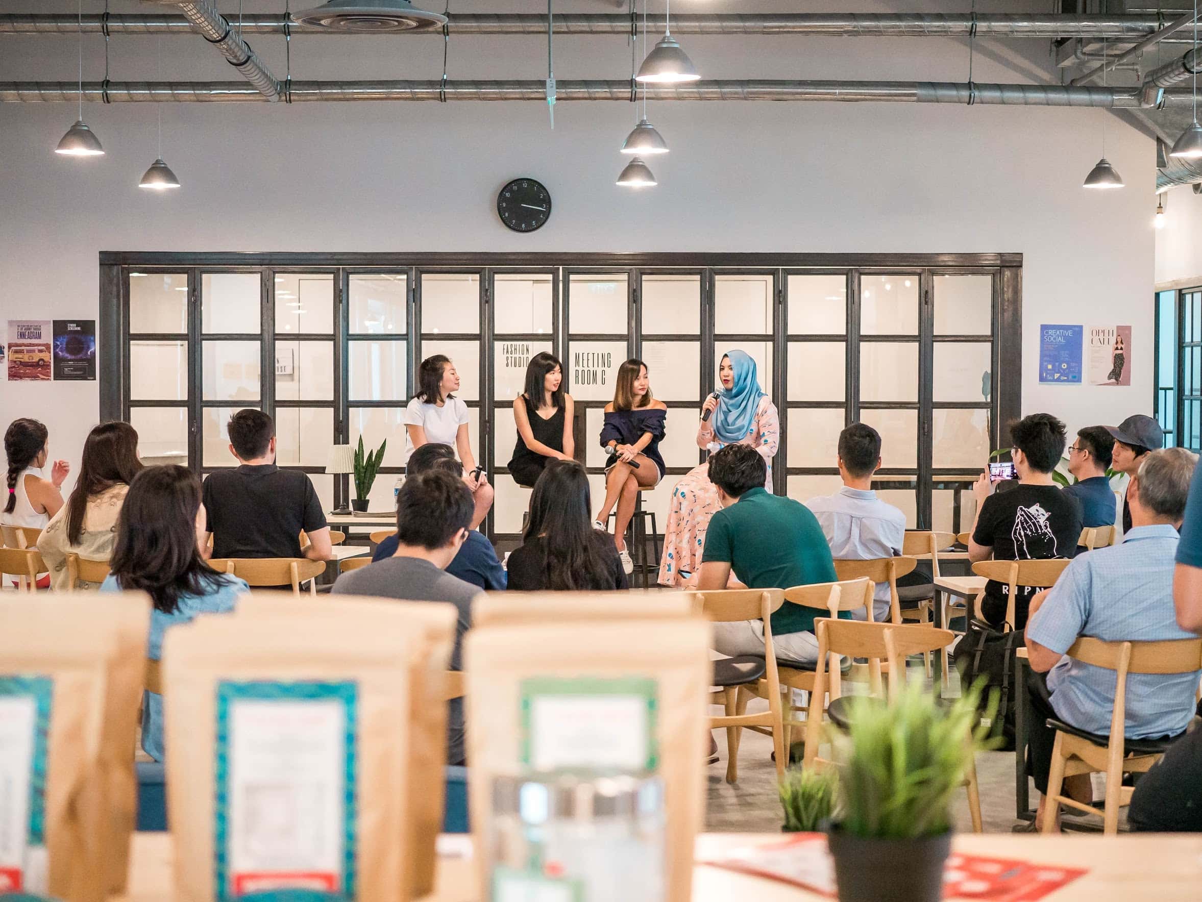 company talk event